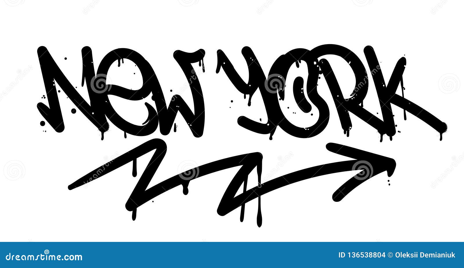New York надпись граффити